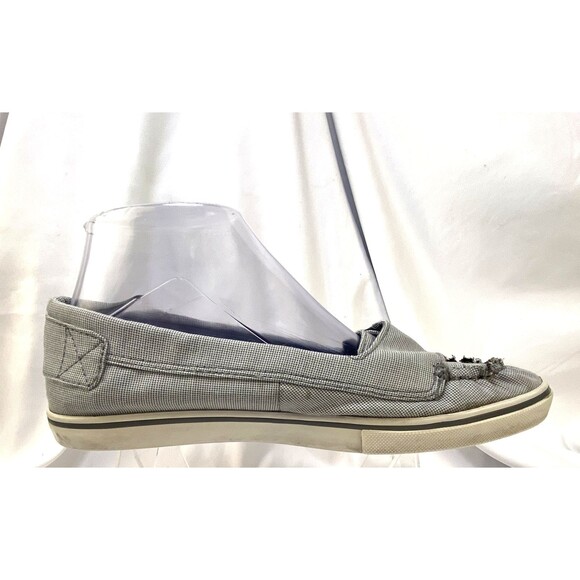 Vans Shoes Woman's Size 8.5 Boat Loafers Comfort Slip On Canvas Nautical Buttons - Picture 4 of 11